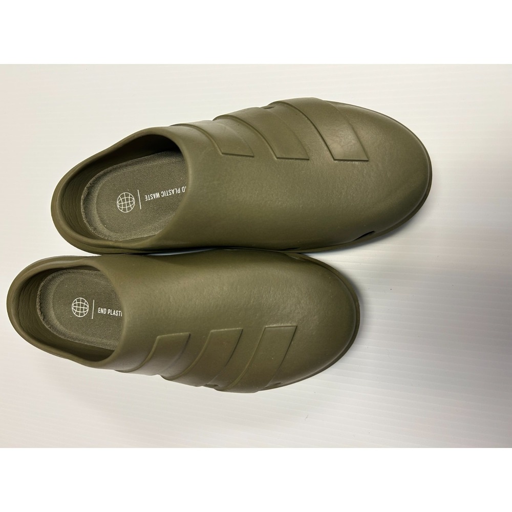 Adidas Adicane Clog Sandals Men 10 OliveGreen Slip On Lightweight Comfort Slides - Picture 6 of 12